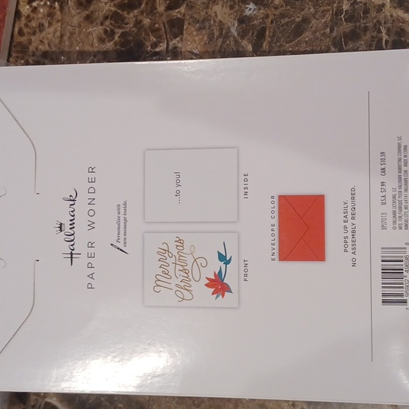 3 FOR $10  Hallmark Paper Wonder Holiday Card. - Picture 2 of 4